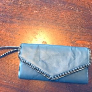 Matt & Nat Denim Blue Zipper Detailed Wristlet